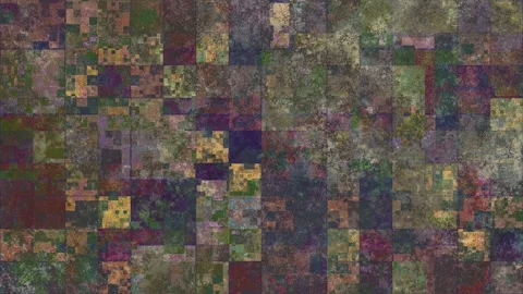 Abstract weathered geometric pattern, loopable grunge distressed texture Stock Footage 333802545