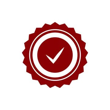 Abstract web application pin icons buttons with check mark, vector set Stock Illustration