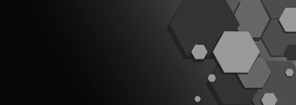 Abstract web background, many hexagons on a dark gray background - Vector Stock Illustration