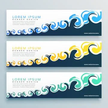 Abstract web banner design with swirl effect Stock Illustration