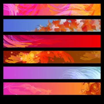 Abstract web banner set Stock Illustration
