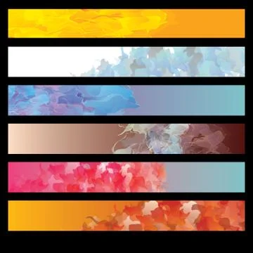 Abstract web banner set Stock Illustration