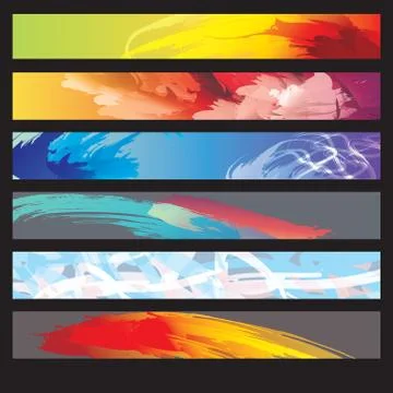 Abstract web banner set Stock Illustration