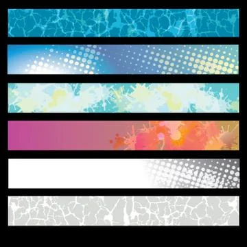 Abstract web banner set Stock Illustration