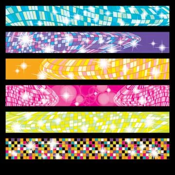 Abstract web banner set Stock Illustration