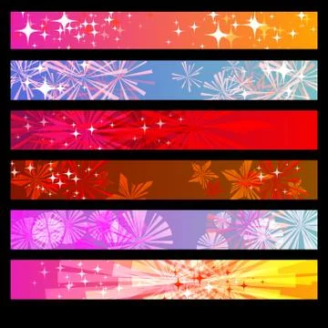 Abstract web banner set Stock Illustration