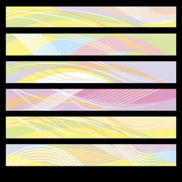 Abstract web banner set Stock Illustration