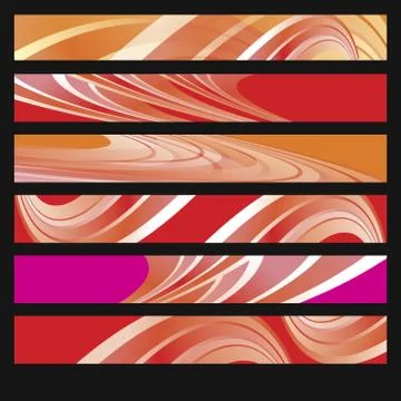 Abstract web banner set Stock Illustration