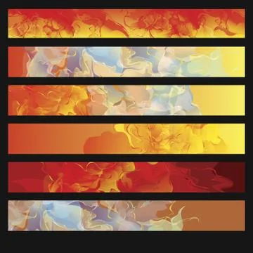 Abstract web banner set Stock Illustration