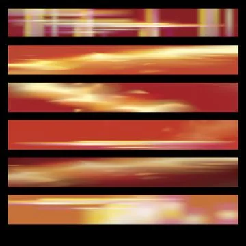 Abstract web banner set Stock Illustration