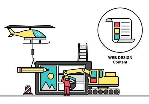 Abstract web design content Stock Illustration