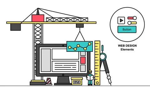 Abstract web design elements Stock Illustration