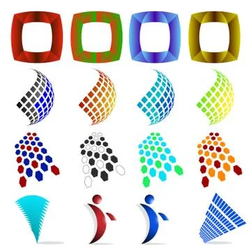 Abstract web Icons, vector logos Stock Illustration