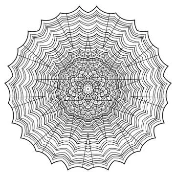Abstract web outline on a white background Illustrazione stock