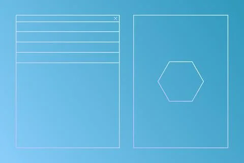 Abstract web page or desktop application window. Web development illustration Illustrazione stock