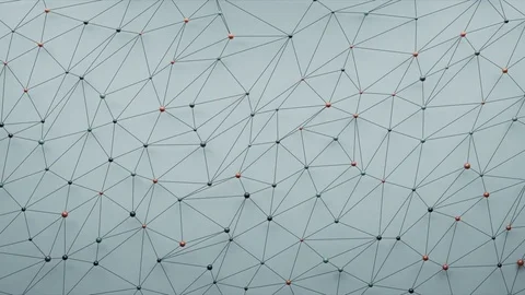 Abstract Web Pin Lines Random Motion, 3d Loopable Animation 4k Stock Footage 74271286