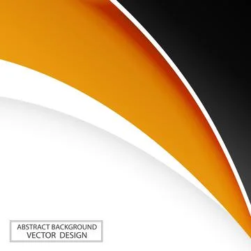 Abstract web template black and orange lines on white background - Vector Stock Illustration