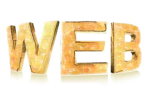 Abstract web word Illustrazione stock