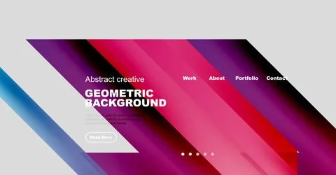 Abstract website header design. Diagonal lines create vibrant background. Stock Illustration