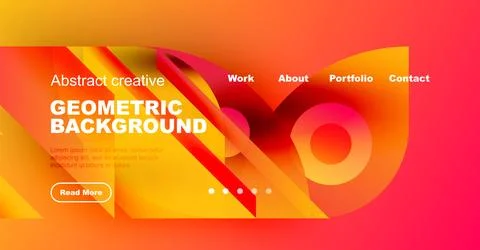 Abstract website header design. Vibrant orange, red gradients dominate. 스톡 일러스트