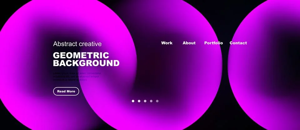 Abstract website header design. Vibrant pink, purple gradients dominate. イラスト素材