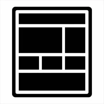 Abstract website user interface layout block 8K ultra quality image ratio Illustrazione stock