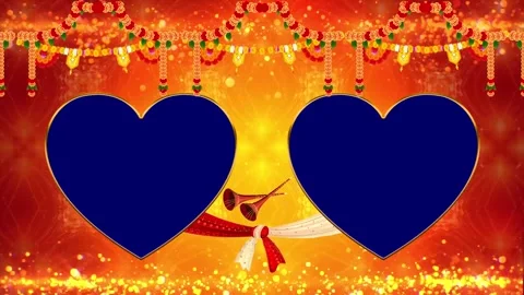 Abstract wedding stage with hearts Stock Footage 251831784