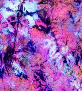 Abstract weeds. Coloured ink blotch patterns. Stock Illustration