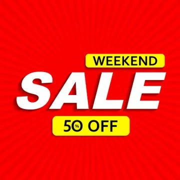 Abstract weekend sale poster. Vector illustration Stock Illustration
