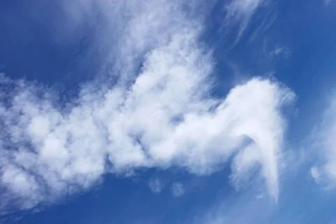 Abstract weird white clouds Abstract weird white clouds, resembling a gian... Stock Photos