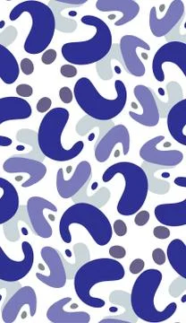 Abstract Whale Shape Pattern Stock Illustration