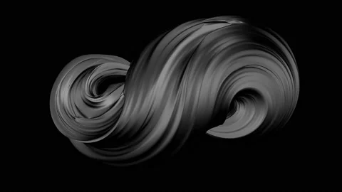 Abstract whimsical black infinity animation. Animation with oil paints. Stock Footage 172436549