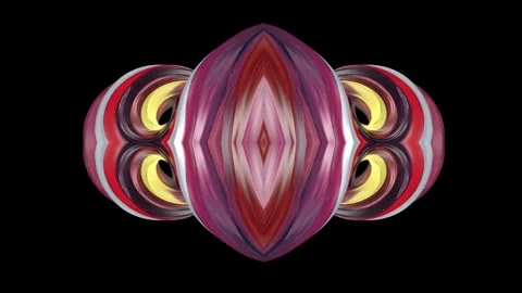 Abstract whimsical colored figure, with looping animation on a black background. Stock Footage 273295439
