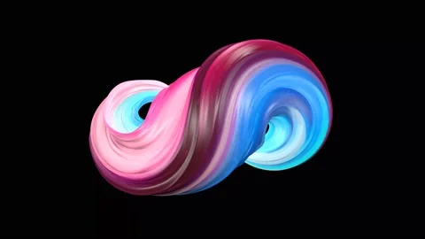 Abstract whimsical infinity animation. Animation with oil paints. Stock Footage 150934096