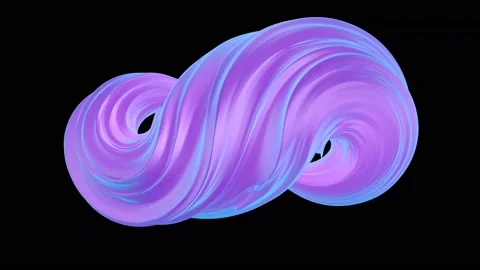 Abstract whimsical infinity animation. Animation with oil paints Stock Footage 166687352