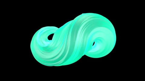Abstract whimsical infinity animation. Animation turquoise neon color. Stock Footage 262265353