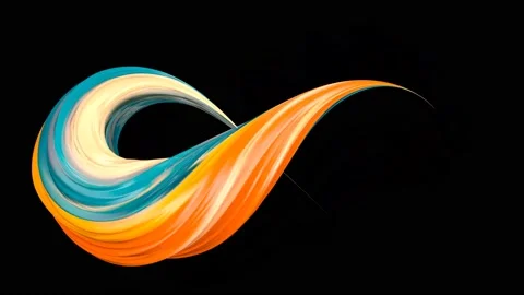 Abstract whimsical infinity animation. Stock Footage 150934100
