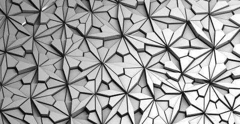 A Abstract white 3d background with polygonal pattern. Stock Illustration
