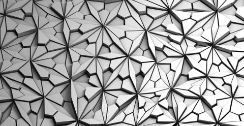 A Abstract white 3d background with polygonal pattern. 스톡 일러스트