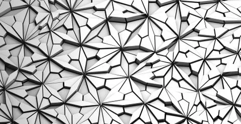 A Abstract white 3d background with polygonal pattern. Stock Photos