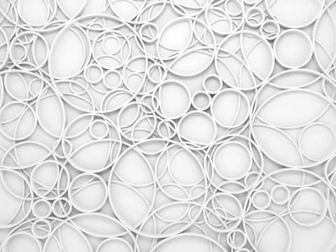 Abstract white 3d background with relief circles pattern 스톡 일러스트