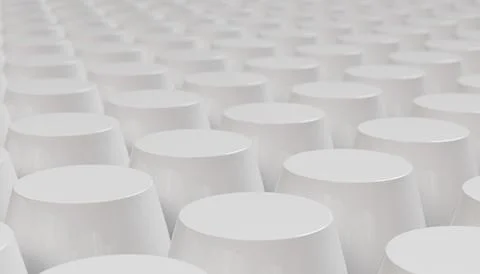 Abstract white 3D cylinder pattern wallpaper Stock Illustration
