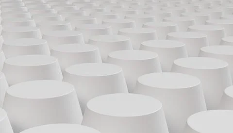 Abstract white 3D cylinder pattern wallpaper Stock Illustration