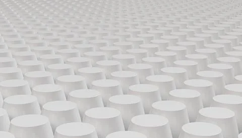 Abstract white 3D cylinder pattern wallpaper Stock Illustration