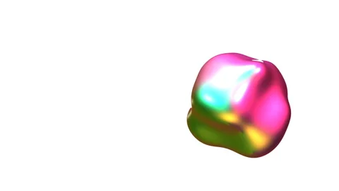 Abstract White 3D Gold Sphere With Twisted Swirl In Slow Orbit Motion And Ci Stock Footage 344608261