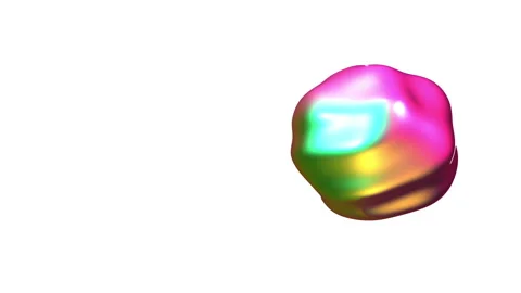 Abstract White 3D Gold Sphere With Twisted Swirl In Smooth Elastic Motion A.. Stock Footage 344773833