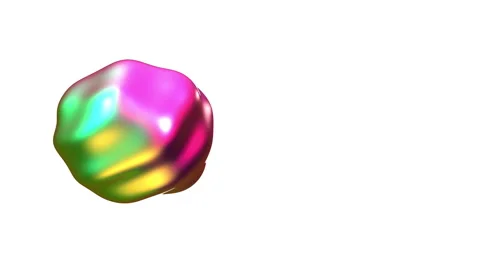 Abstract White 3D Gold Sphere With Twisted Swirl In Smooth Elastic Motion A.. Stock Footage 344773836