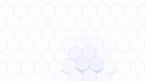 Abstract White 3D Hexagon Background Seamless Loop 库存影片 344056676