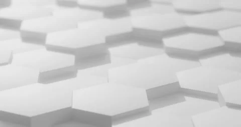 Abstract white 3d hexagon pattern background looping animation Stock Footage 333475269