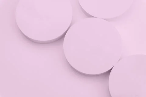 Abstract white 3d studio with geometric  circle background  Stock Photos